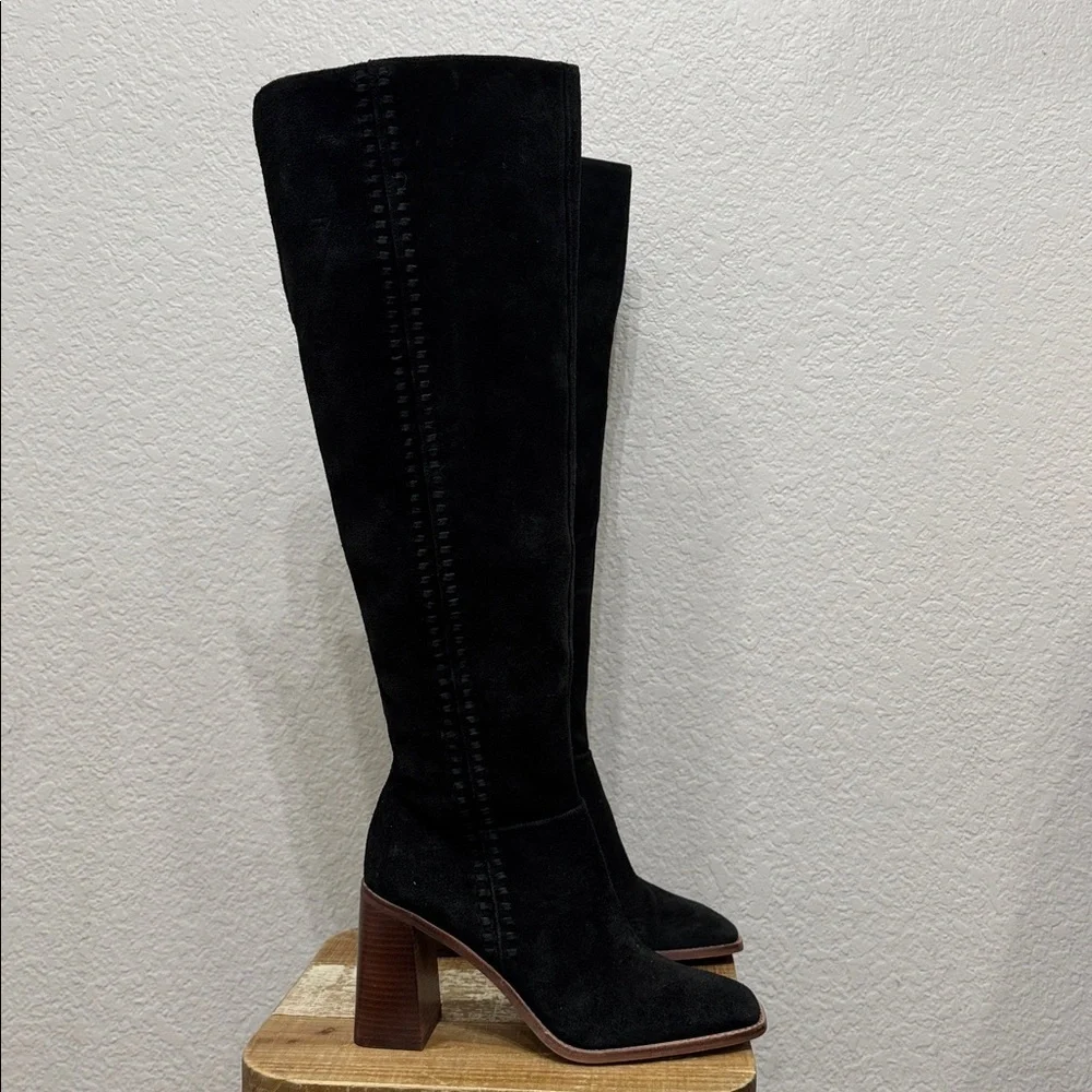 Vince Camuto Englea Black Suede Over the Knee Boots Size 8.5 NEW - Picture 2 of 8